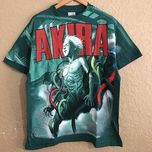 Akira Tetsuo Awakening All Over Print T-shirt XL Green
